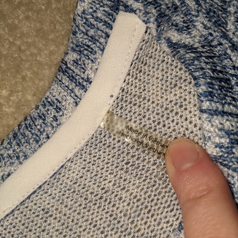 Kiara blue & white long sleeve top - Picture 6 of 15